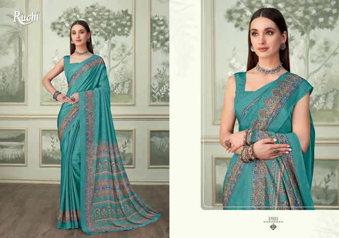 Vivanta Silk 37 By Ruchi Crepe Silk Printed Saree Wholesale Price In Surat